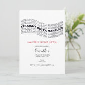 Straight Outta Ehe Endlich scheidetes Party Einladung (Stehend Vorderseite)