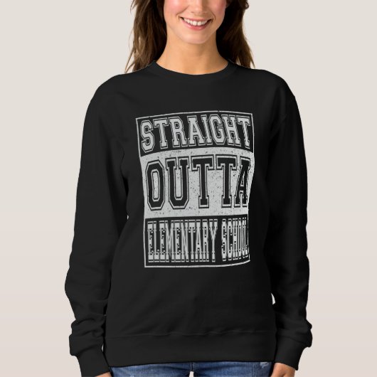 Straight Outta Elementary School Graduation Kids G Sweatshirt (Vorderseite)