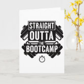 Straight Outta Fitness gym Workout  Karte (Gelbe Blume)