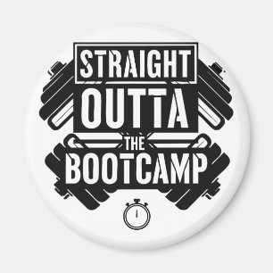 Straight Outta Fitness Gym Workout  Magnet