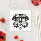 Straight Outta Fitnessstudio Workout Serviette (Beispiel)