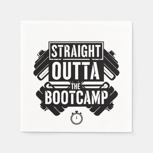 Straight Outta Fitnessstudio Workout Serviette (Vorderseite)