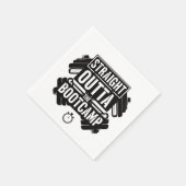 Straight Outta Fitnessstudio Workout Serviette (Ecke)