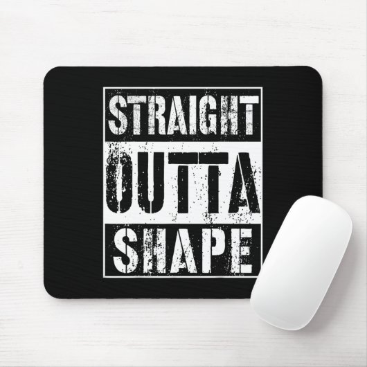 Straight Outta Form Funny Workout oder Gym Geschen Mousepad (Mit Mouse)