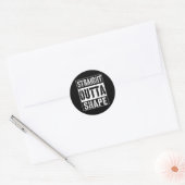Straight Outta Form Funny Workout oder Gym Geschen Runder Aufkleber (Umschlag)