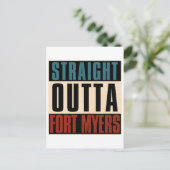 Straight Outta Fort Myers Florida FL Postkarte (Stehend Vorderseite)