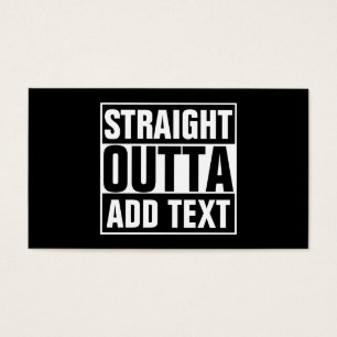 STRAIGHT OUTTA - Fügen Sie Ihren Text hier hinzu/e