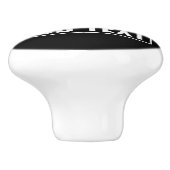 STRAIGHT OUTTA - Fügen Sie Ihren Text hier hinzu/e Keramikknauf (Seitenansicht)