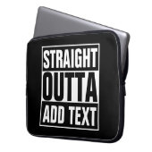 STRAIGHT OUTTA - Fügen Sie Ihren Text hier hinzu/e Laptopschutzhülle (Vorderseite Links)