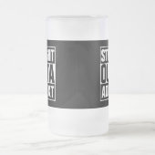 STRAIGHT OUTTA - Fügen Sie Ihren Text hier hinzu/e Mattglas Bierglas (Mittel)