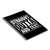 STRAIGHT OUTTA - Fügen Sie Ihren Text hier hinzu/e Notizblock (Rechte Seite)