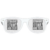 STRAIGHT OUTTA - Fügen Sie Ihren Text hier hinzu/e Partybrille (Vorderseite)