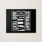 STRAIGHT OUTTA - Fügen Sie Ihren Text hier hinzu/e Puzzle (Horizontal)