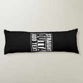 STRAIGHT OUTTA - Fügen Sie Ihren Text hier hinzu/e Seitenschläferkissen (Rückseite)