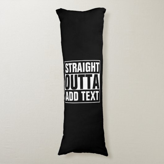 STRAIGHT OUTTA - Fügen Sie Ihren Text hier hinzu/e Seitenschläferkissen (Vorderseite Vertikal)