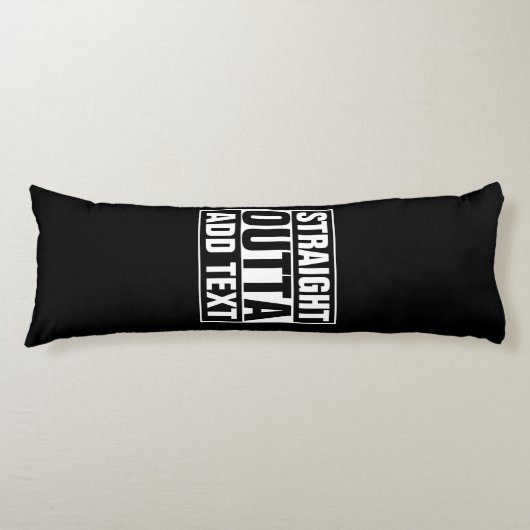STRAIGHT OUTTA - Fügen Sie Ihren Text hier hinzu/e Seitenschläferkissen (Vorderseite)