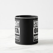 STRAIGHT OUTTA - Fügen Sie Ihren Text hier hinzu/e Tasse (Zentrum)