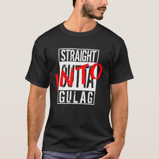 Straight Outta Gulag Warzone Duty Call Gamer T-Shirt (Vorderseite)