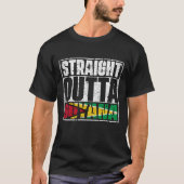 Straight Outta Guyana Flag T-Shirt (Vorderseite)