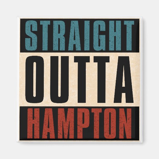 Straight Outta Hampton Virginia VA Magnet (Vorne)
