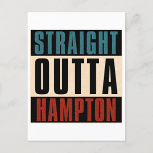 Straight Outta Hampton Virginia VA Postkarte