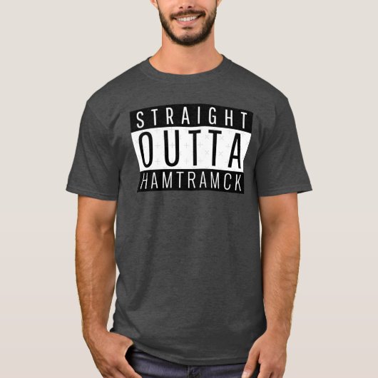 Straight Outta Hamtramck Michigan Oversified T-Shirt (Vorderseite)