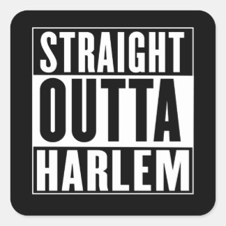 Straight Outta Harlem Quadratischer Aufkleber