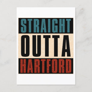Straight Outta Hartford Connecticut CT Postkarte
