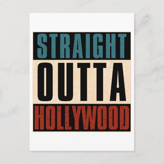 Straight Outta Hollywood Florida FL Postkarte (Vorderseite)