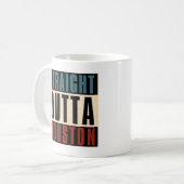 Straight Outta Houston Texas TX USA Kaffeetasse (Vorderseite Links)