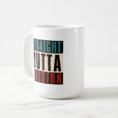 Straight Outta Houston Texas TX USA Kaffeetasse (Vorderseite Links)