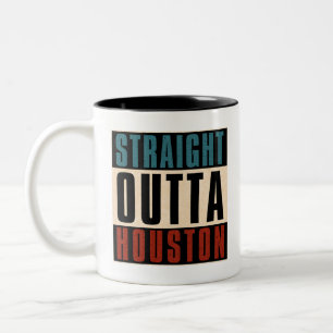 Straight Outta Houston Texas TX USA Zweifarbige Tasse