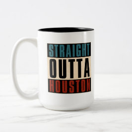 Straight Outta Houston Texas TX USA Zweifarbige Tasse