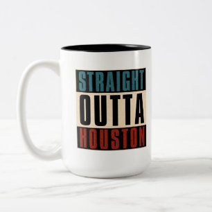 Straight Outta Houston Texas TX USA Zweifarbige Tasse