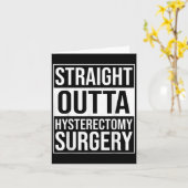 Straight Outta Hysterektomy Operation Uterus Entfe Karte (Gelbe Blume)