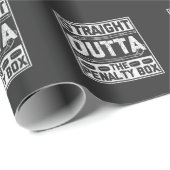 Straight Outta Ice Hockey Player Penalty Box Geschenkpapier (Rolleneckpunkt)