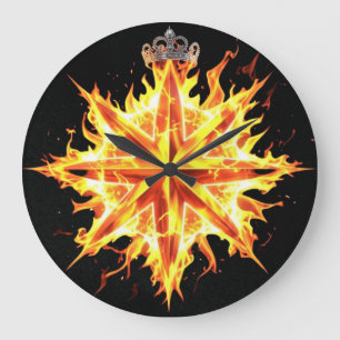 Straight Outta Irkalla Logo/Kronenstern der Inanna Große Wanduhr
