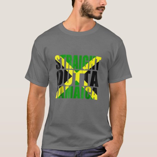 Straight Outta Jamaica Flag Gift Prix T-Shirt (Vorderseite)