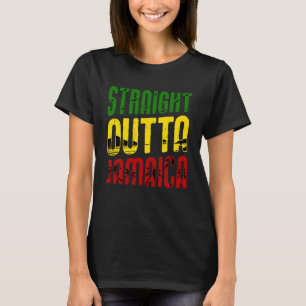 Straight Outta Jamaika Jamaikanische Männer Frauen T-Shirt