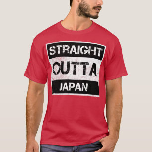 Straight Outta Japan Reisende Geschenk Land Expat T-Shirt