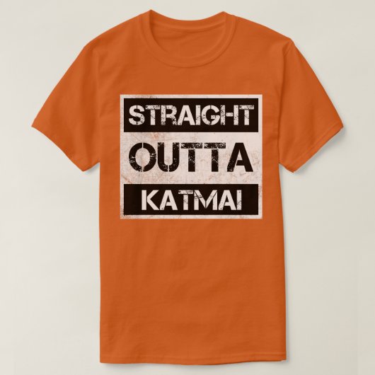 Straight Outta Katmai Nationalpark Vintag Distre T-Shirt (Design vorne)