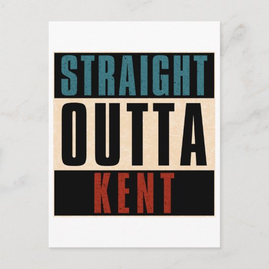 Straight Outta Kent Washington WA Postkarte (Vorderseite)