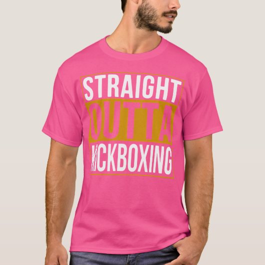 Straight Outta Kickboxing Funny Kickboxing T-Shirt (Vorderseite)