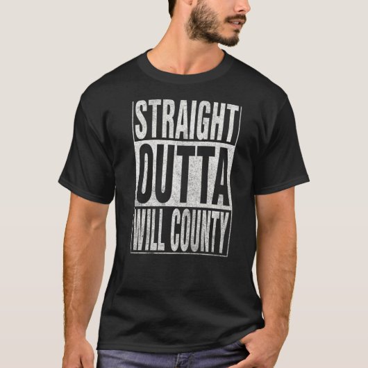 STRAIGHT OUTTA LANDKREIS Cooles Zuhause Zitat T-Shirt (Vorderseite)
