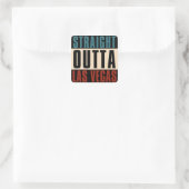 Straight Outta Las Vegas Nevada NV Quadratischer Aufkleber (Tasche)