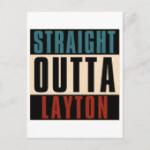 Straight Outta Layton Utah UT Postkarte (Vorderseite)