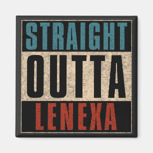 Straight Outta Lenexa Kansas KS Magnet
