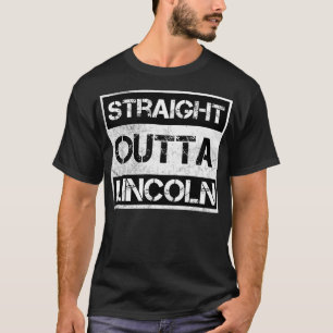 Straight Outta Lincoln Nebraska Vintag stört T-Shirt