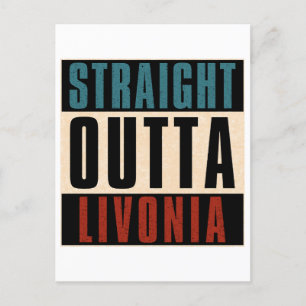 Straight Outta Livonia Michigan MI Postkarte