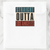 Straight Outta Los Angeles California USA Quadratischer Aufkleber (Tasche)